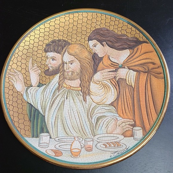 1974 Veneto Flair "The Last Supper Scene III" hand etched religious limi… - Picture 1 of 10